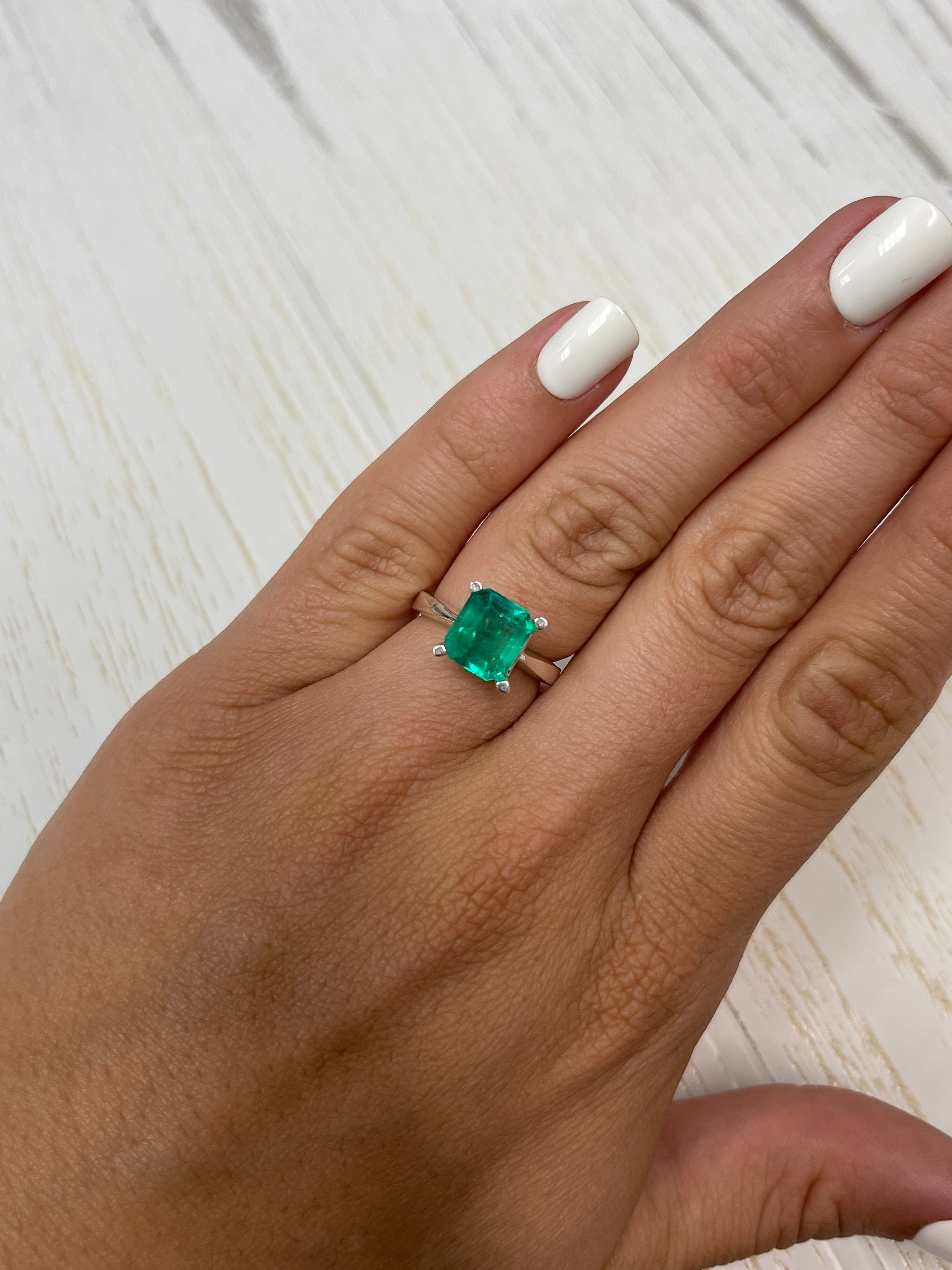 2.63 Carat Deep Bluish Natural Loose Colombian Emerald - Emerald Cut Gemstone for Jewelry Making, Engagement Rings & Luxury Gifts
