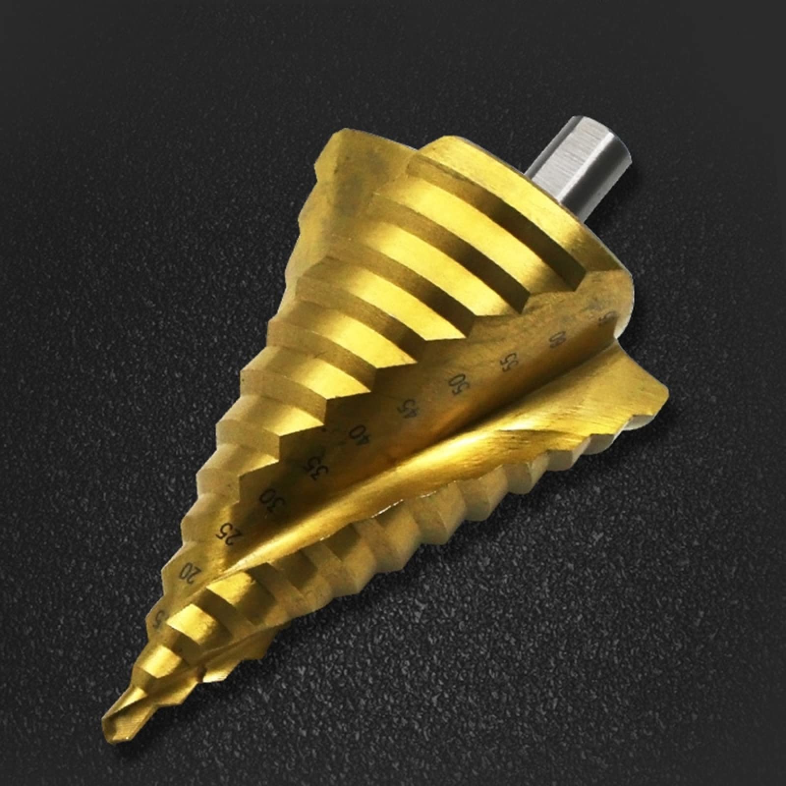 NUSHKI Pagoda Spiral Step Drill Bit - Cobalt High Speed Steel Cone Drill for Metal, Wood & Plastic - Perfect for DIY, Home Improvement & Metalworking Projects