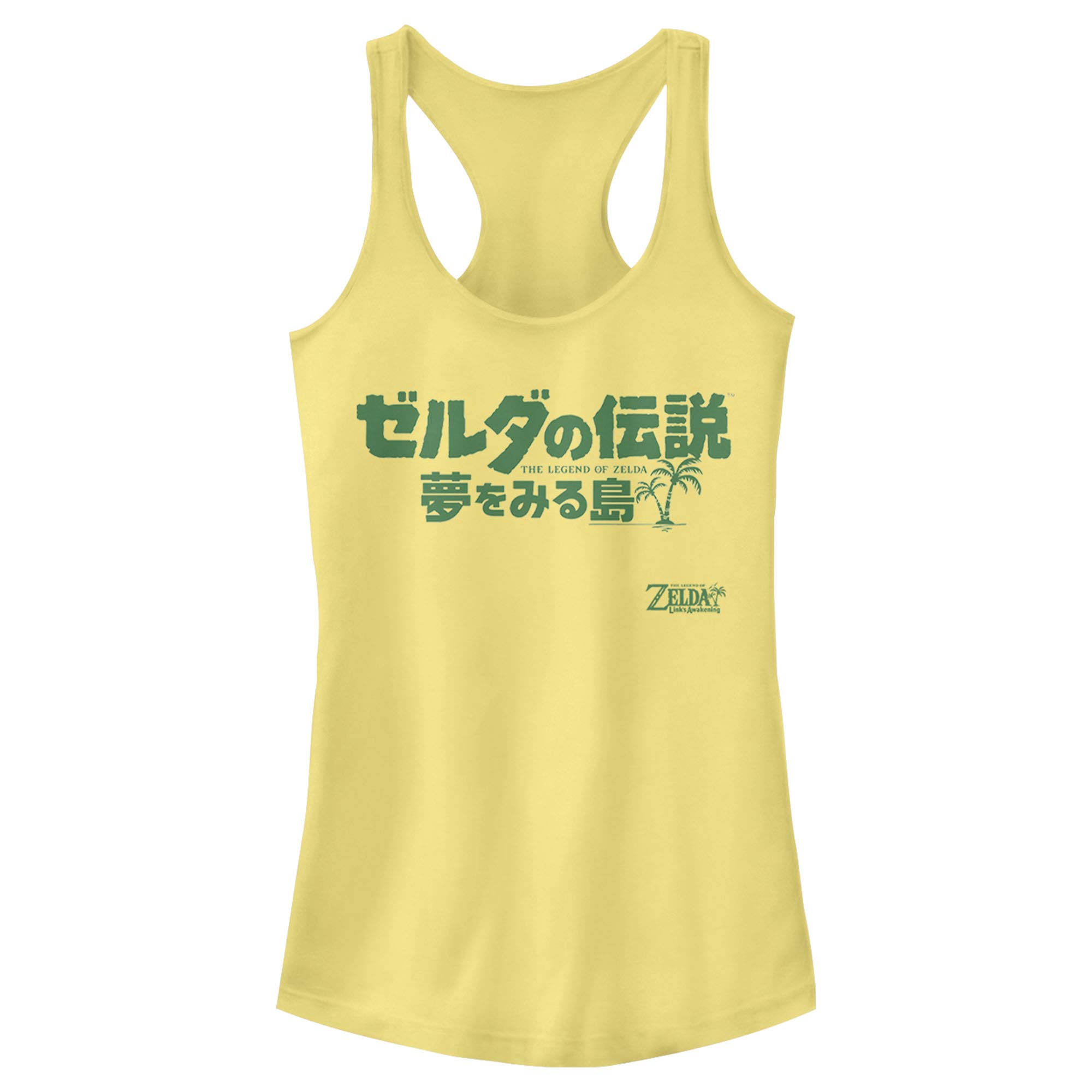 Nintendo Legend of Zelda Link's Awakening Japanese Logo Racerback Tank Top for Women - Breathable Gaming Shirt for Cosplay, Anime Conventions & Casual Wear