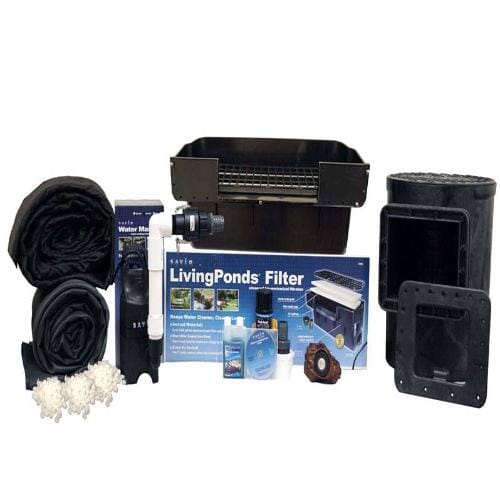 Savio Pond Package 1,050 Gallons with 18 Watt UVinex Clarifier - Complete Koi & Goldfish Pond Filter System for Outdoor Water Gardens & Backyard Ponds
