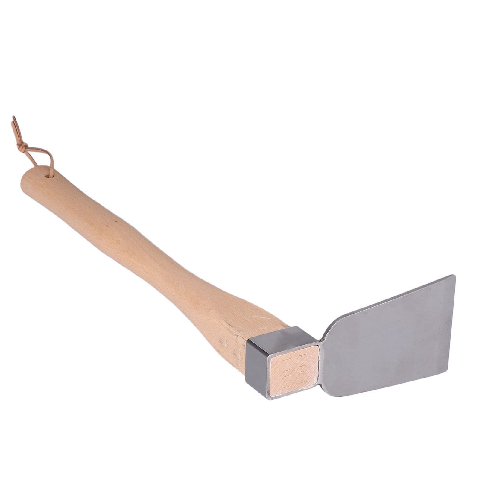 Lightweight Stainless Steel Grubbing Hoe with Beech Wood Handle - Durable Gardening Tool for Weeding, Cultivating & Potted Landscaping | Perfect for Home Gardens, Farms & Outdoor Planting
