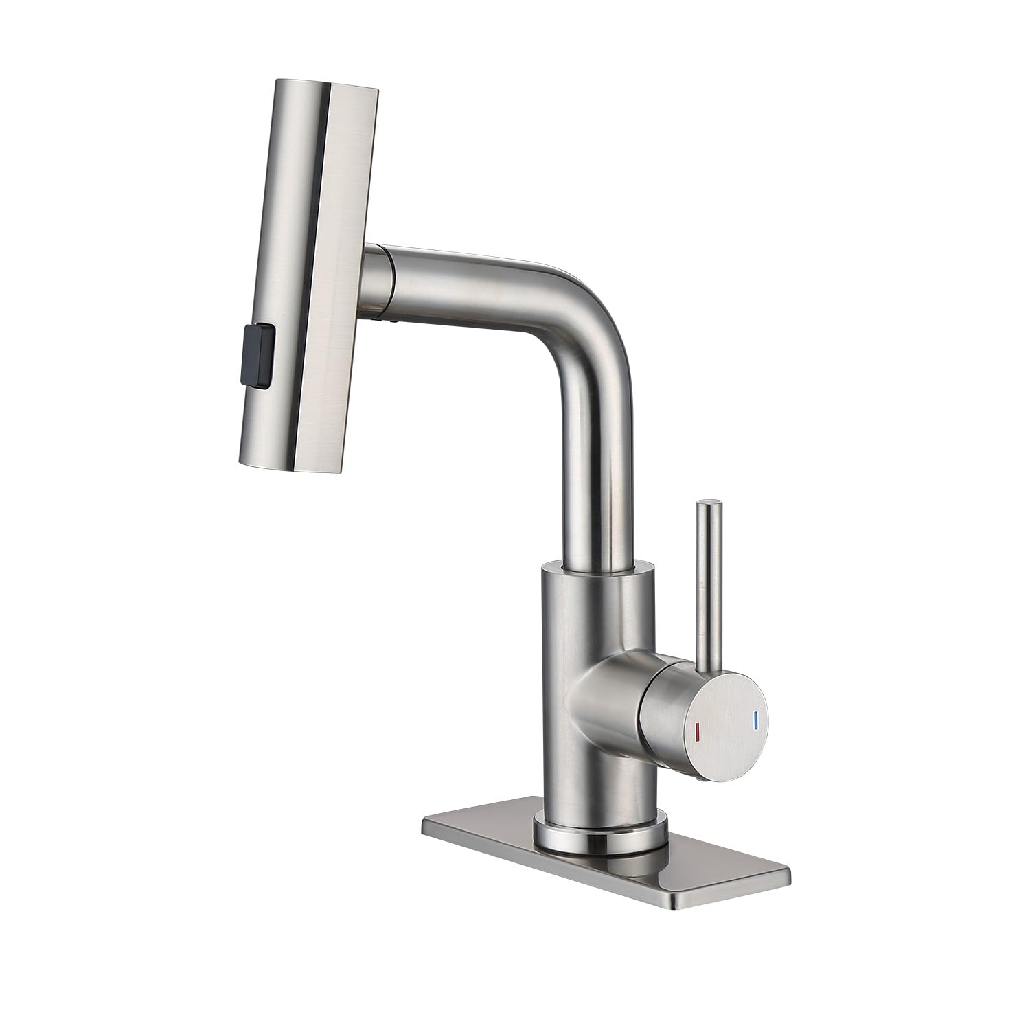 Delle Rosa Pull Out Kitchen Faucet with Sprayer - 3 Function Waterfall Brushed Nickel Faucet for Modern Kitchen | Perfect for Washing Dishes, Filling Pots & Cleaning Countertops