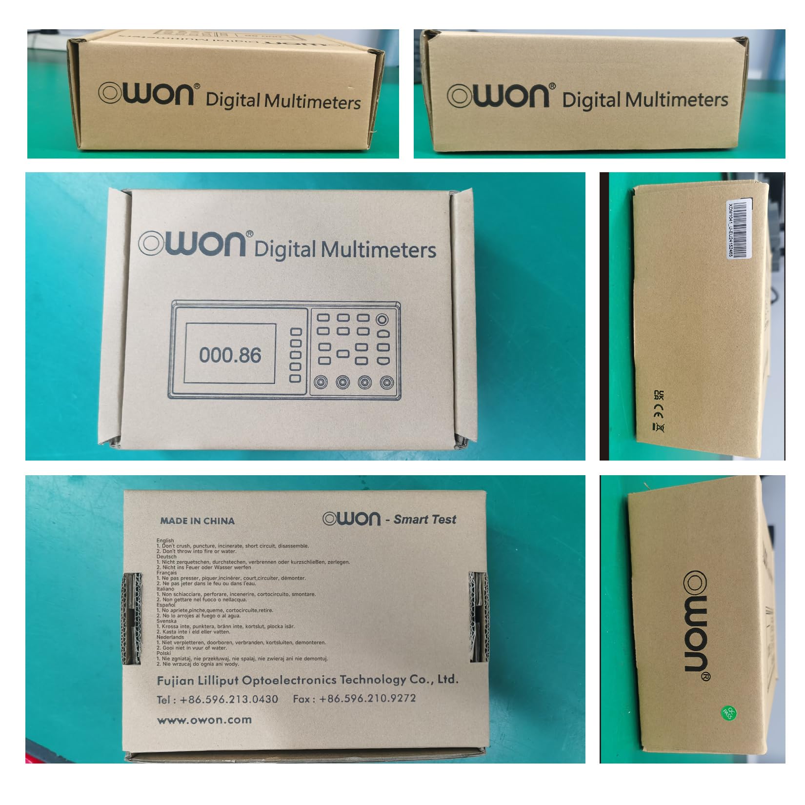 OWON XDM1041 Digital Multimeter - 3.5in LCD Display, 55000 Counts True RMS, Temperature Tester for AC/DC Voltage, Current, Resistance - Perfect for Electronics Repair, Lab Testing & Industrial Use