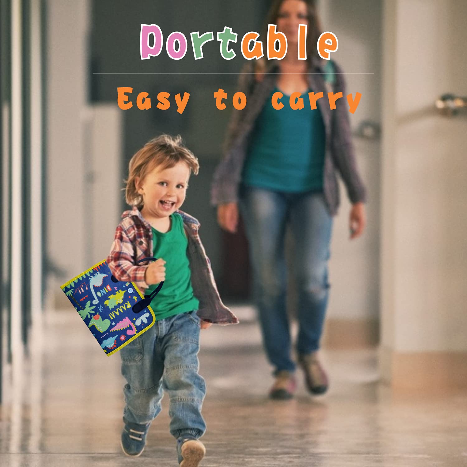 VARANO Montessori Busy Board for Toddlers - Sensory Activity Toy for Fine Motor Skills Development, Educational Travel Toys for Airplane & Car Rides, Perfect Gift for Boys & Girls Ages 2-6 - Ideal for Home, Classroom & On-the-Go Learning