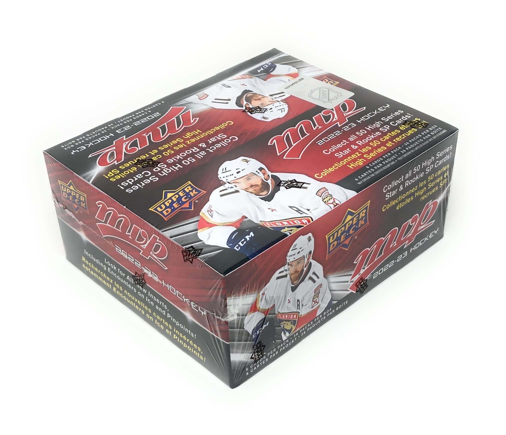 Upper Deck 2022-23 MVP Hockey Card Retail Box - 36 Packs of Collectible NHL Trading Cards | Perfect for Sports Memorabilia Collectors & Hockey Fans