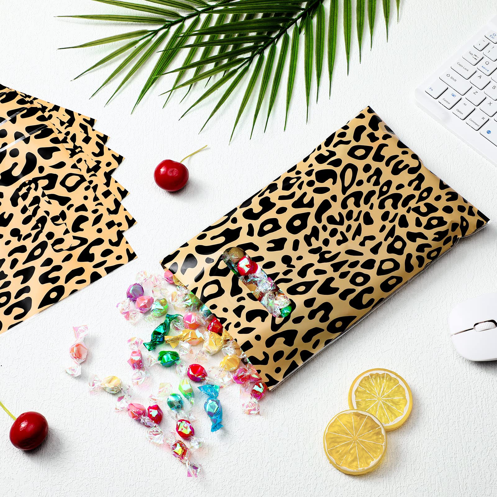 50pcs Leopard Print Treat Bags - Candy & Party Supplies for Wild Animal Theme Birthday