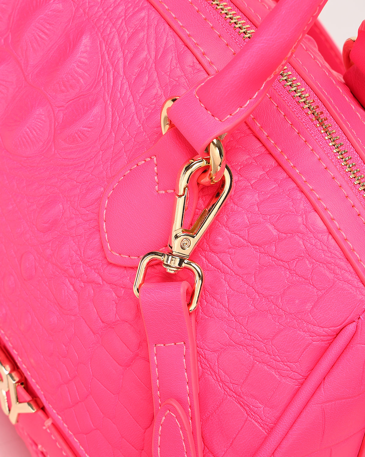 Luxury Italian Couture Handbag in Neon Pink - Elegant Women's Fashion Accessory for Parties, Weddings & Evening Events
