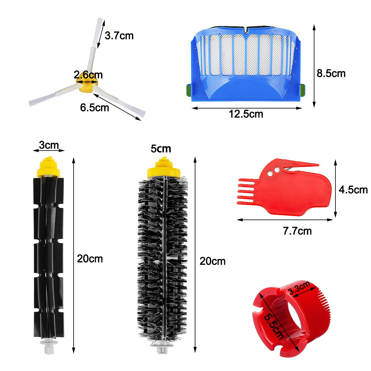 Original Roomba 500 600 610 620 650 Series Replacement Parts - Compatible with iRobot Vacuum Cleaner - Perfect for Filters, Brushes, Wheels & Maintenance