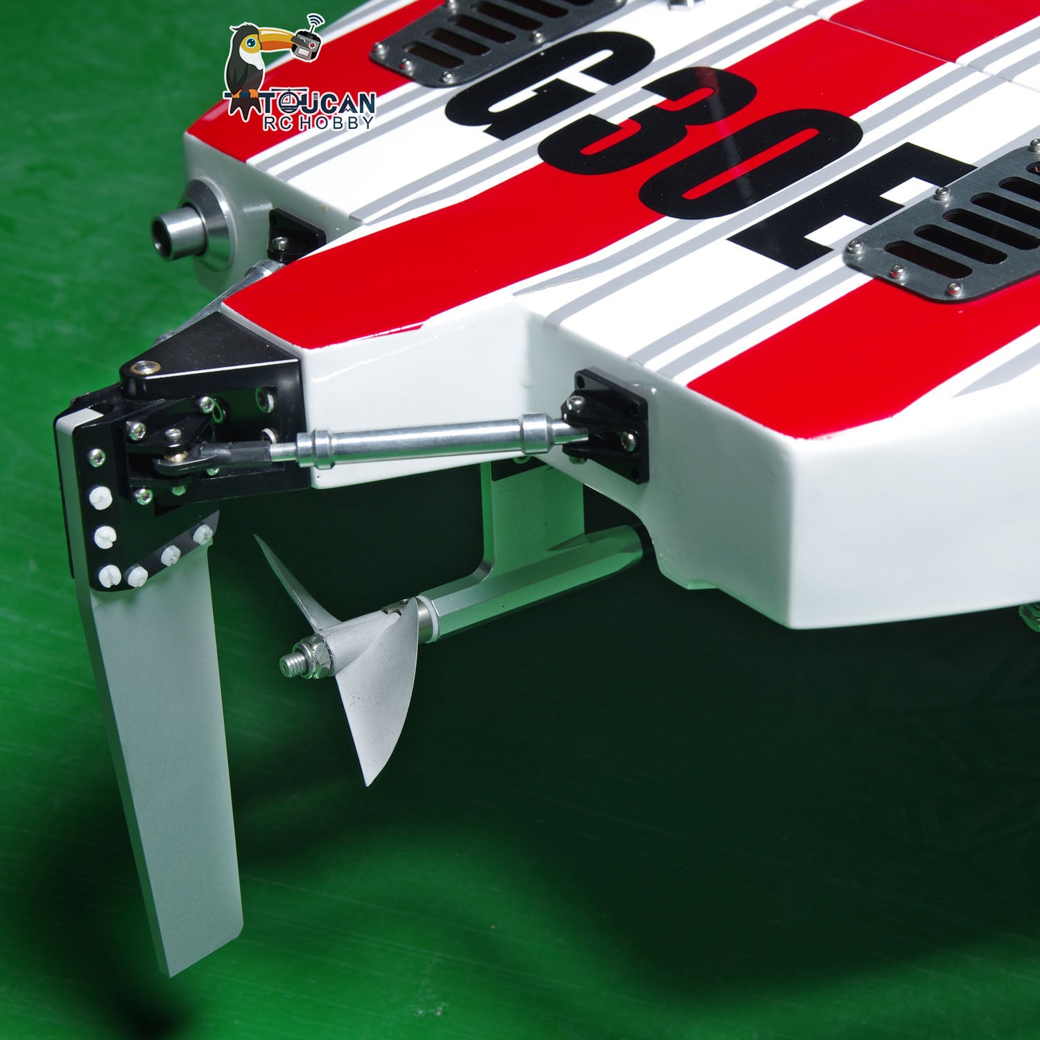 G30E 30CC Gas-Powered Racing RC Boat Kit - Painted Kevlar Hull, DIY Model with Engine, Servo & Controller (1300x360x220mm) - High Speed 65-70km/h - Perfect for Lakes, Ponds & Competitive RC Racing