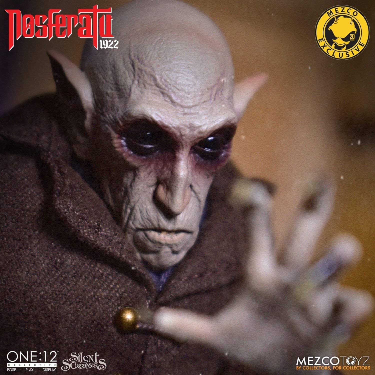 Mezco One:12 Collective Silent Screamers Nosferatu 7-Inch Highly Detailed Action Figure - Horror Movie Collectible for Display & Photography