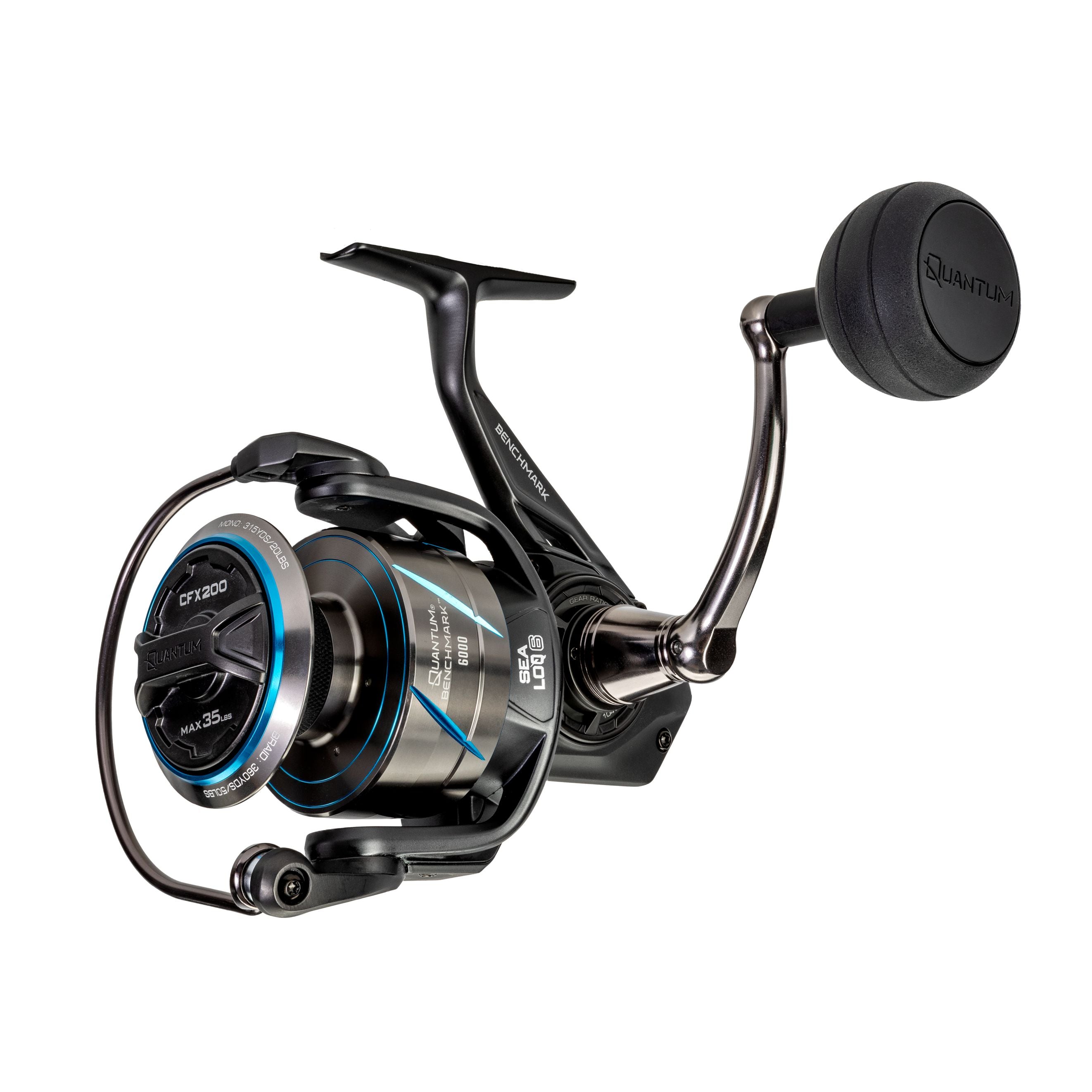 Quantum Benchmark Spinning Reel - High Performance Fishing Reel for Saltwater & Freshwater | Smooth Drag System, Lightweight Design | Perfect for Bass, Trout & Offshore Fishing