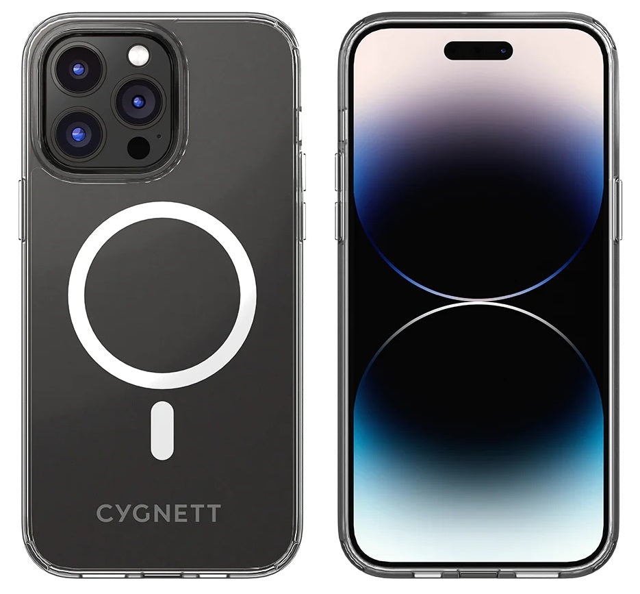 Cygnett AeroMag Clear Protective Case for iPhone 14 Pro Max - Slim Shockproof Cover with Magnetic Compatibility | Perfect for Work, Travel & Everyday Protection