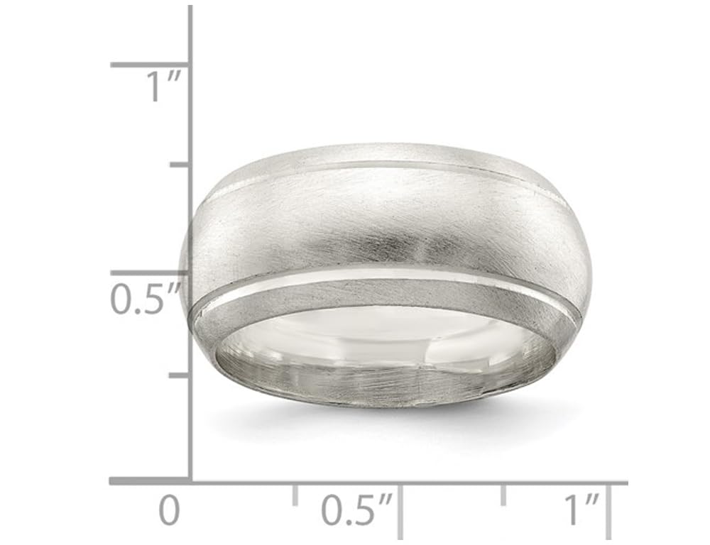 Sterling Silver 9mm Satin Finish Wedding Band Ring for Men - Perfect for Proposals, Anniversaries & Everyday Wear