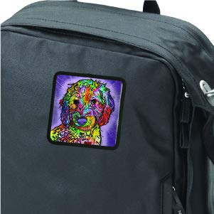Dean Russo Art Peel & Stick Decorative Patch - Doodle Design Iron-On Applique for DIY Crafts, Jackets, Bags & Home Decor