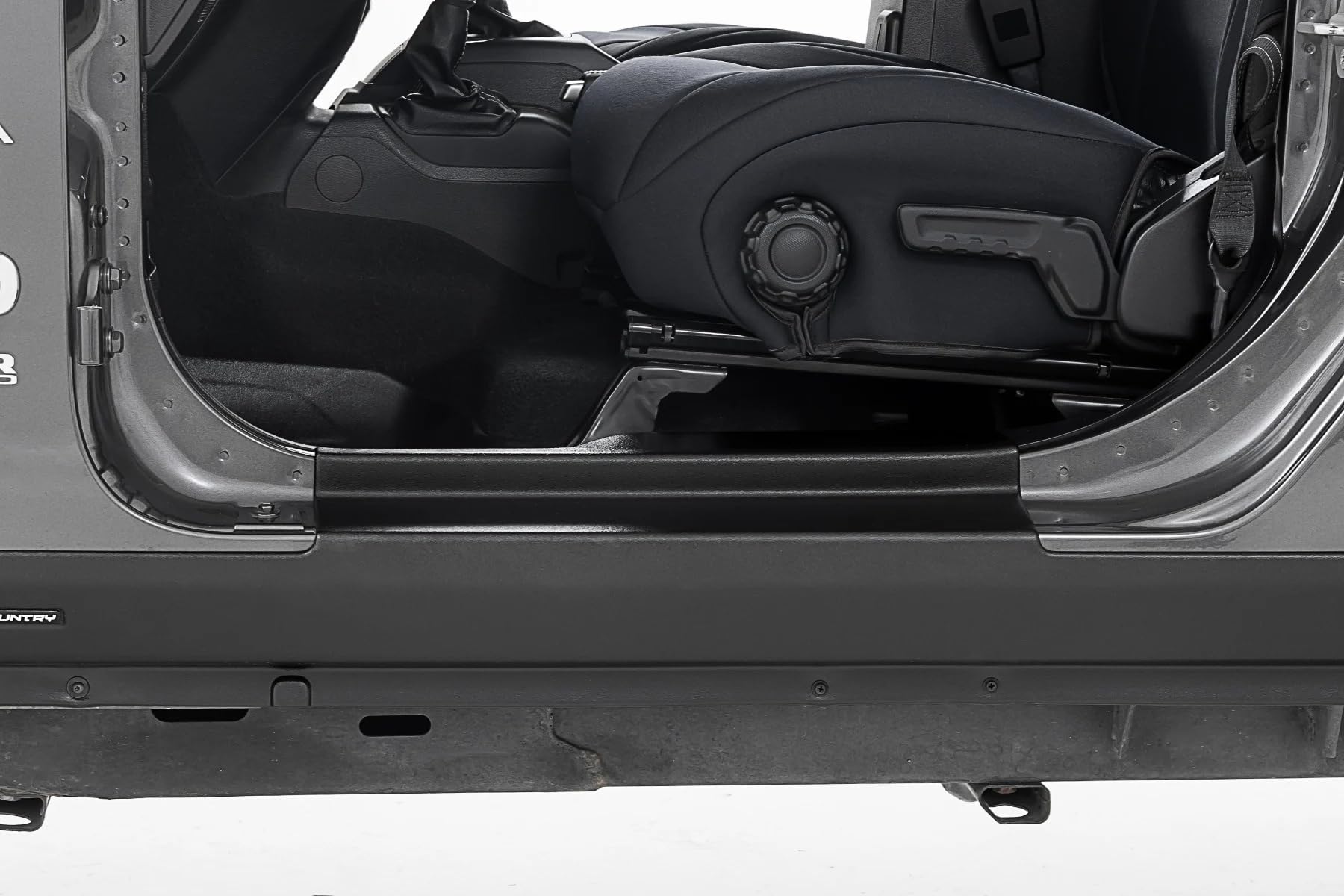 Rough Country Rocker Sill Plates for Jeep Wrangler JL Unlimited (2018-2024) | Heavy-Duty Side Protection | Scratch & Impact Resistant | Easy Installation | Perfect for Off-Roading & Trail Protection