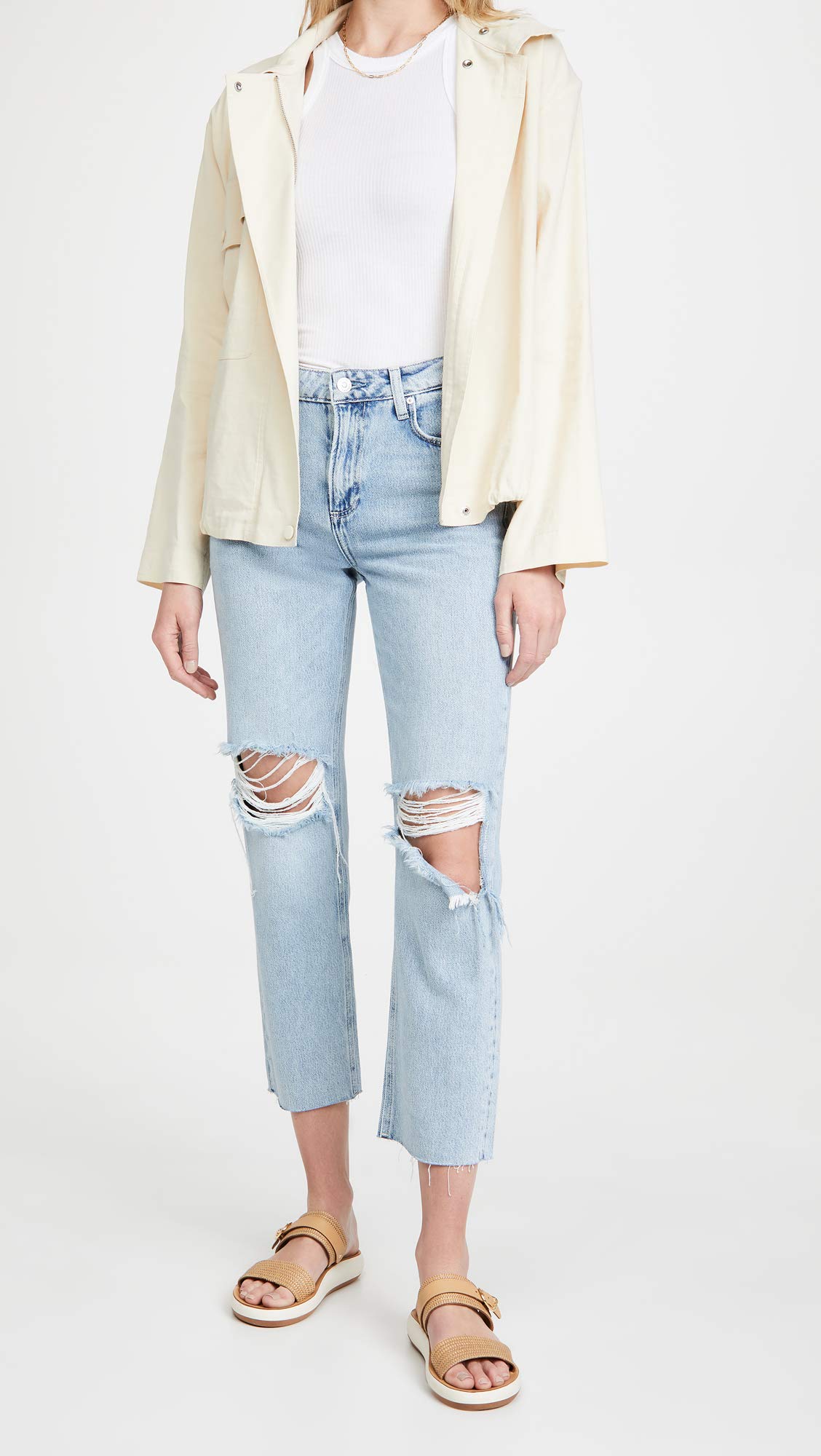PAIGE Women's Noella Straight Leg Jeans - High Waist Denim Pants for Casual Wear & Everyday Outfits