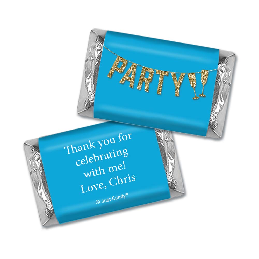 Personalized Mini Chocolate Favors for Birthday Parties - 75 Count Bulk Candy for Kids, Baby Showers & Wedding Favors - Perfect for Party Decorations & Gift Bags