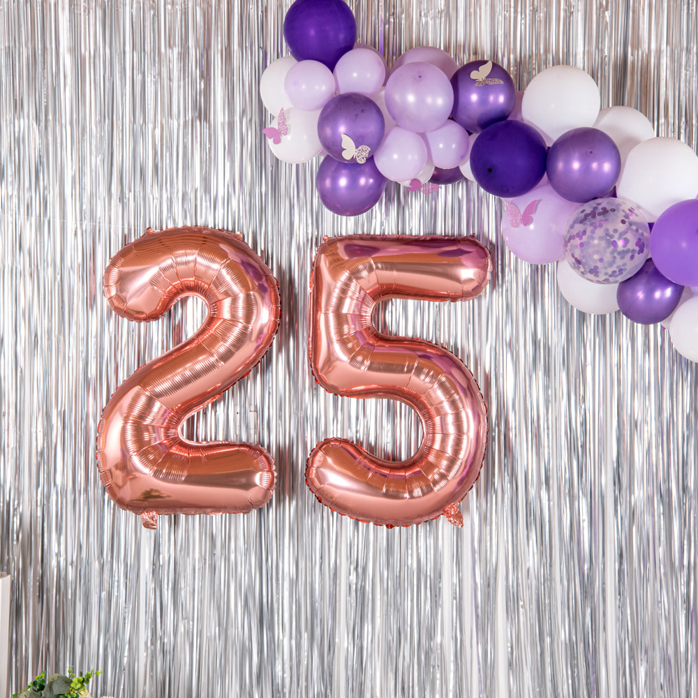 Rose Gold Mylar Number 2 Balloon - 40 Inch Large Foil Balloon for Birthday Parties, Anniversaries & Baby Showers - 1 Count Box
