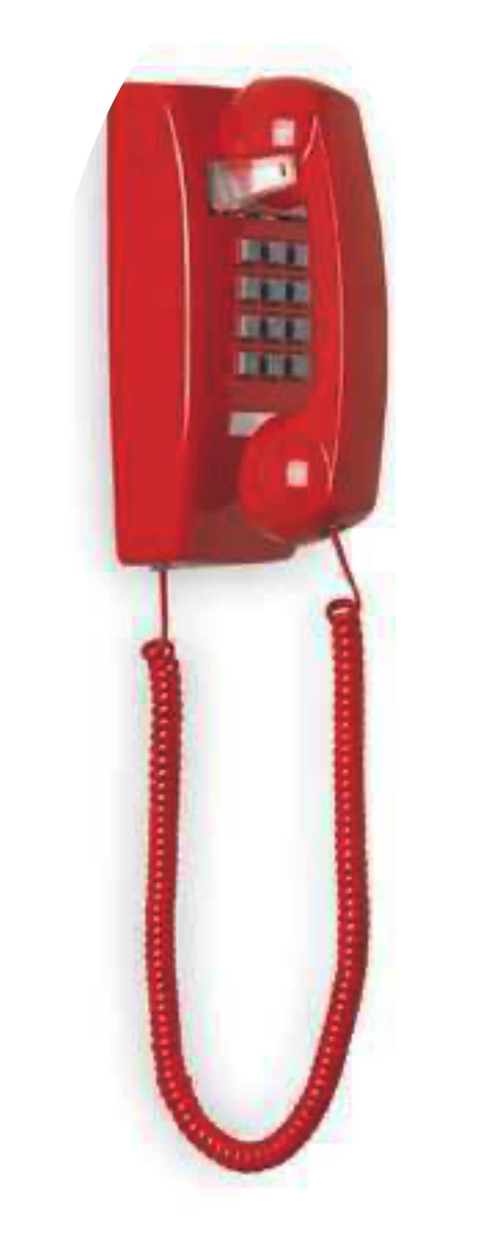 Genuine 2554E Red Wall Phone Replacement Parts for Lawn Mowers | Vintage Style Rotary Dial Telephone for Home, Office & Farmhouse Decor