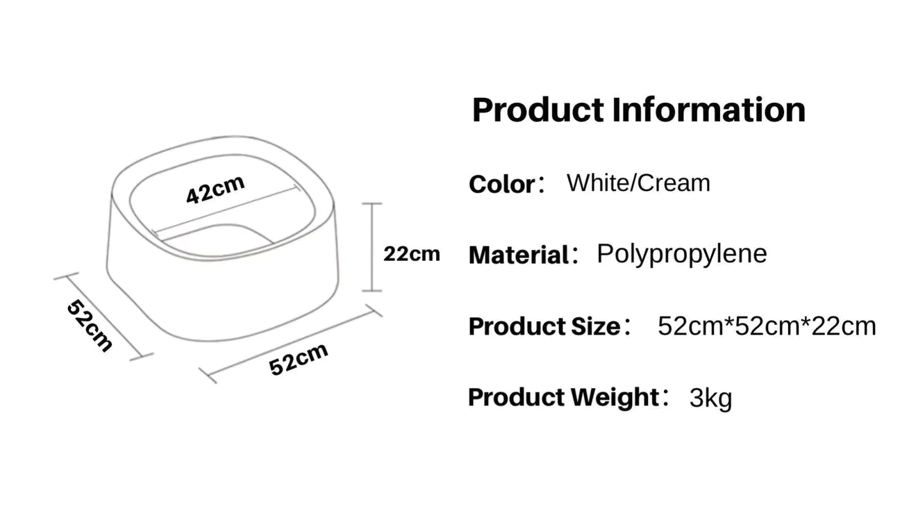 Extra Large Macaron Cat Litter Box with High Sides & Scoop - Cream Color | Spacious Enclosed Design for Odor Control & Mess Prevention | Perfect for Large Cats & Multi-Cat Households