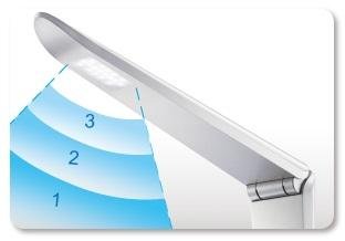 ADATA Tulip LED Desk Lamp - Adjustable Brightness, White & Blue Light, UK 3-Pin Plug (AL-DKDD300-8W55WB) - Perfect for Home Office, Study, Reading & Bedside Lighting