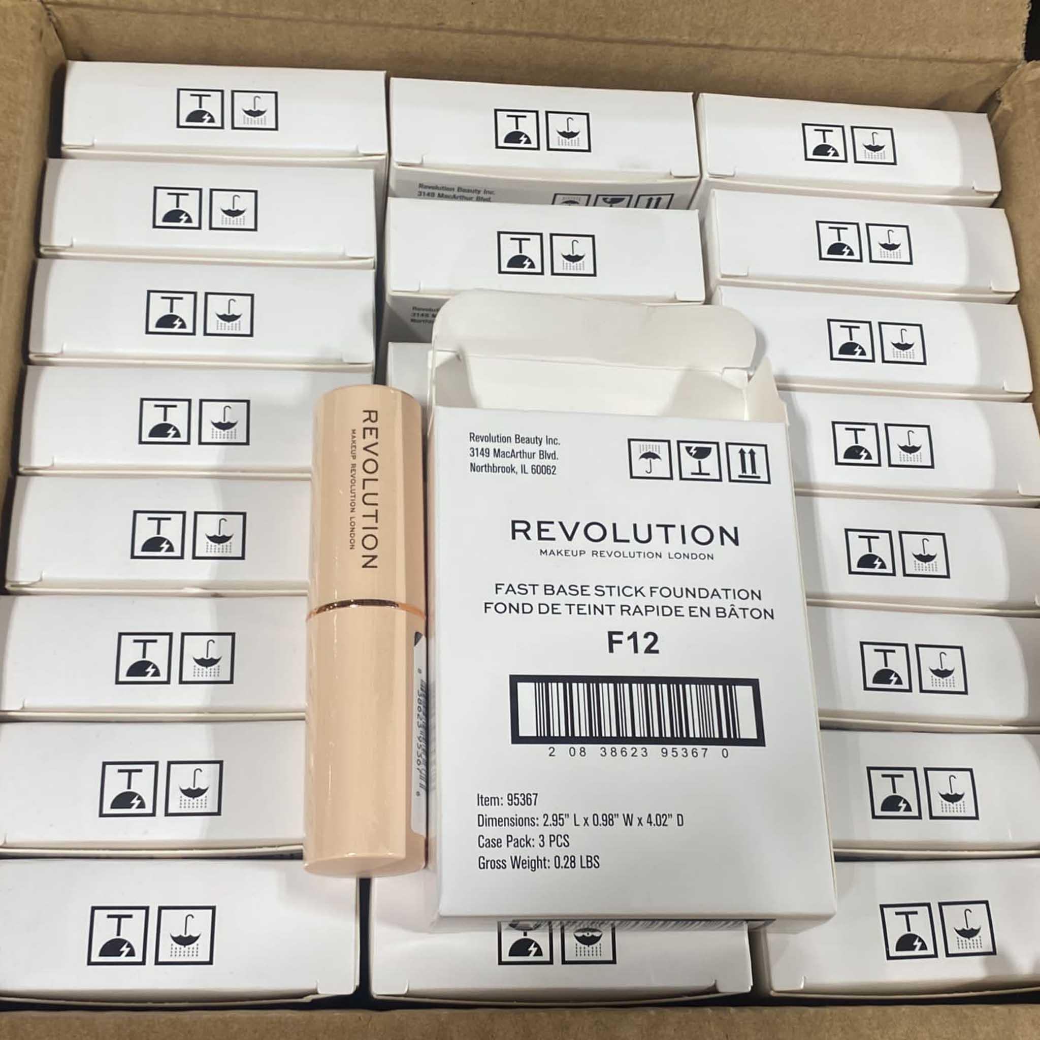 Fast Drying Stick Foundation F12 - 72 Pcs Box - Long Lasting Matte Finish for Professional Makeup Artists & Salons - Perfect for Bridal, Photo Shoots & Daily Wear