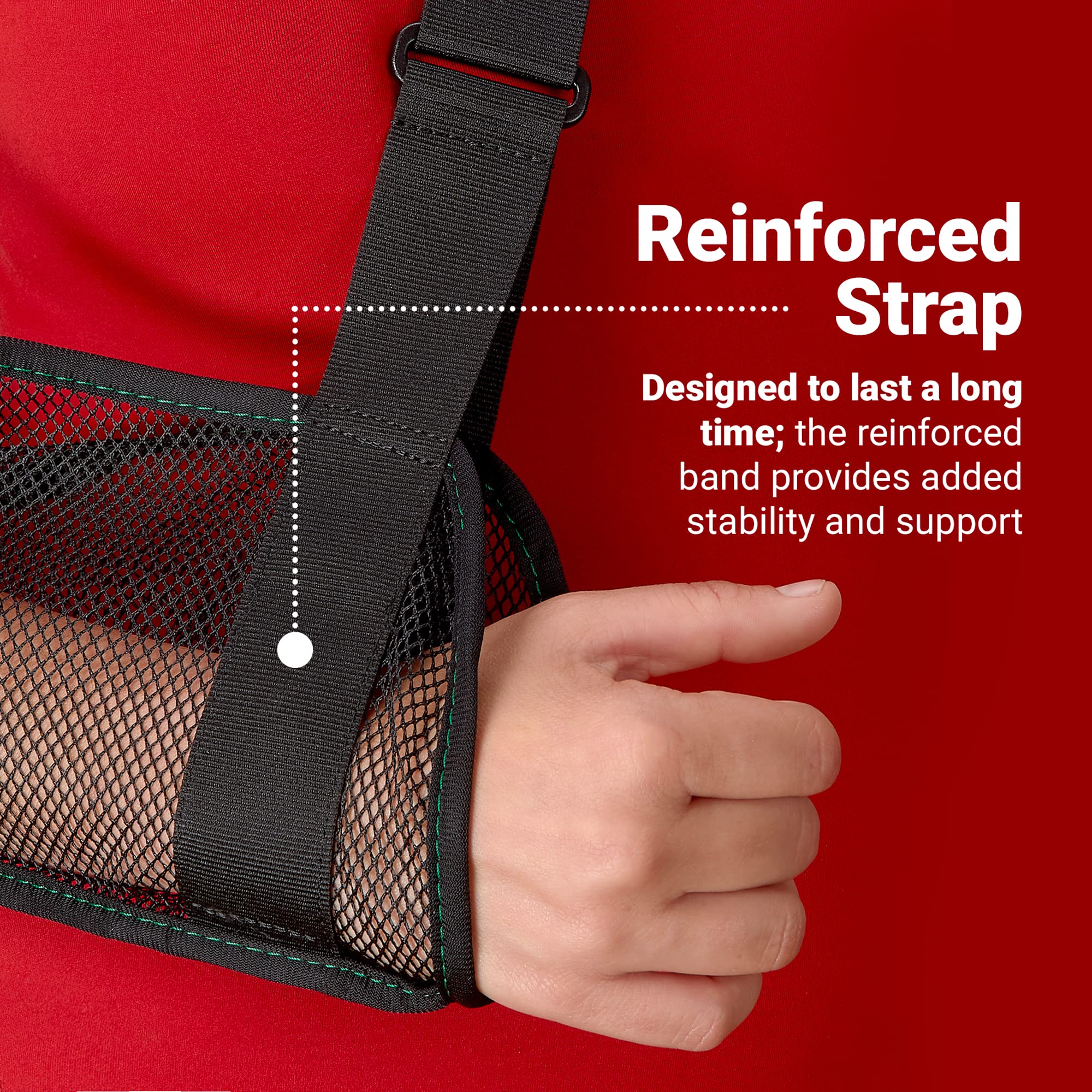 Adjustable Mesh Arm Shoulder Sling - Breathable Shoulder Immobilizer for Shower & Daily Use - Rotator Cuff, Elbow Injury Support Brace for Men & Women - Ideal for Post-Surgery, Sports Injuries & Recovery