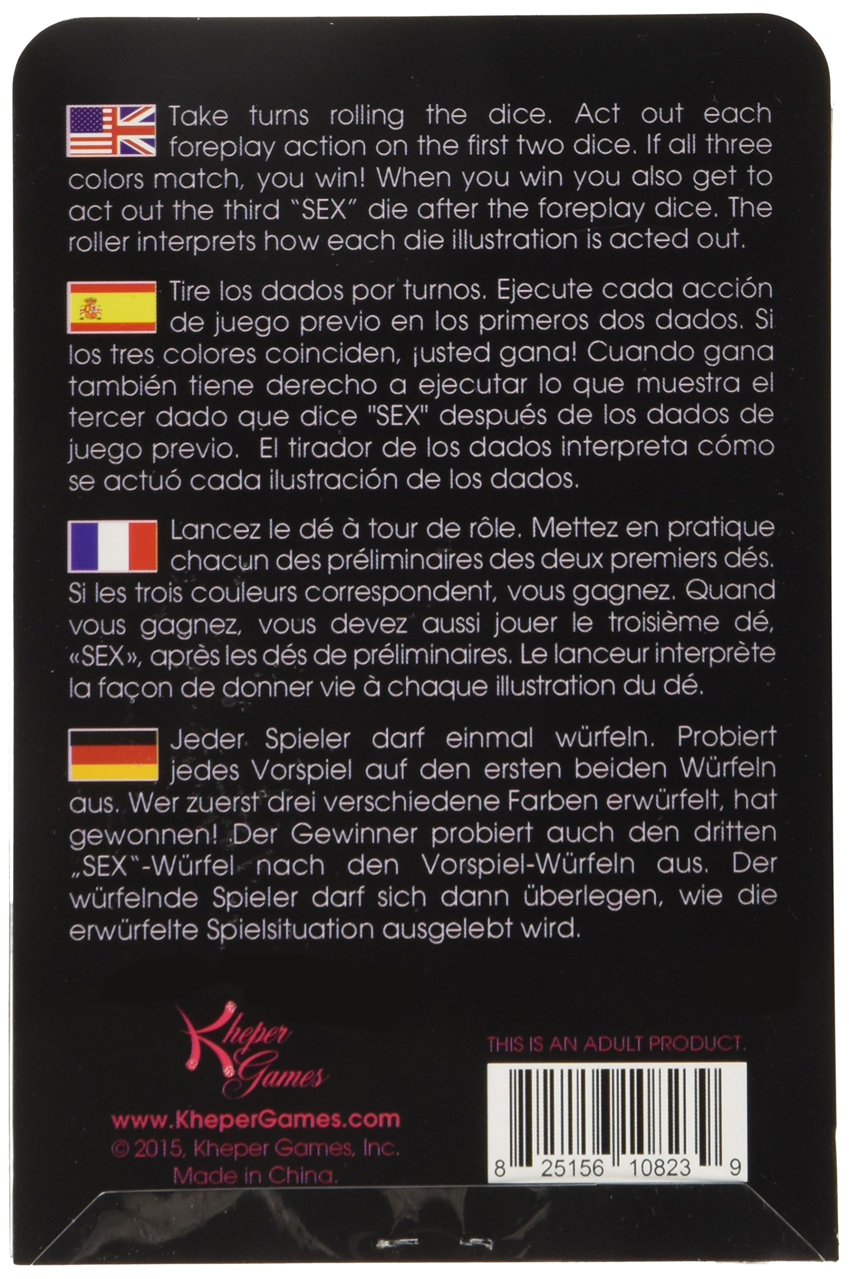 Kheper Games Lucky Sex Dice Game - Fun Adult Party Game for Couples & Friends - Enhance Intimacy & Spice Up Date Nights - Perfect for Romantic Evenings & Bachelorette Parties
