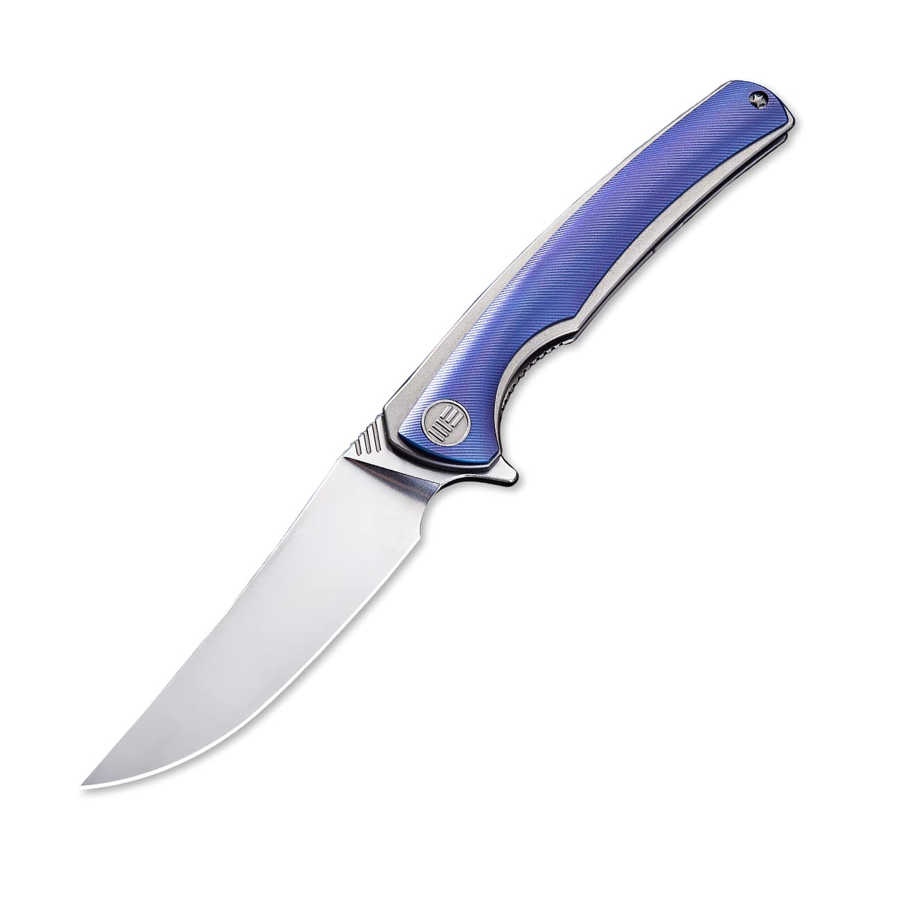 WE Knife WE704B Folding Pocket Knife - Blue Satin Finish Blade, EDC Everyday Carry for Outdoor Camping, Hiking & Survival Gear