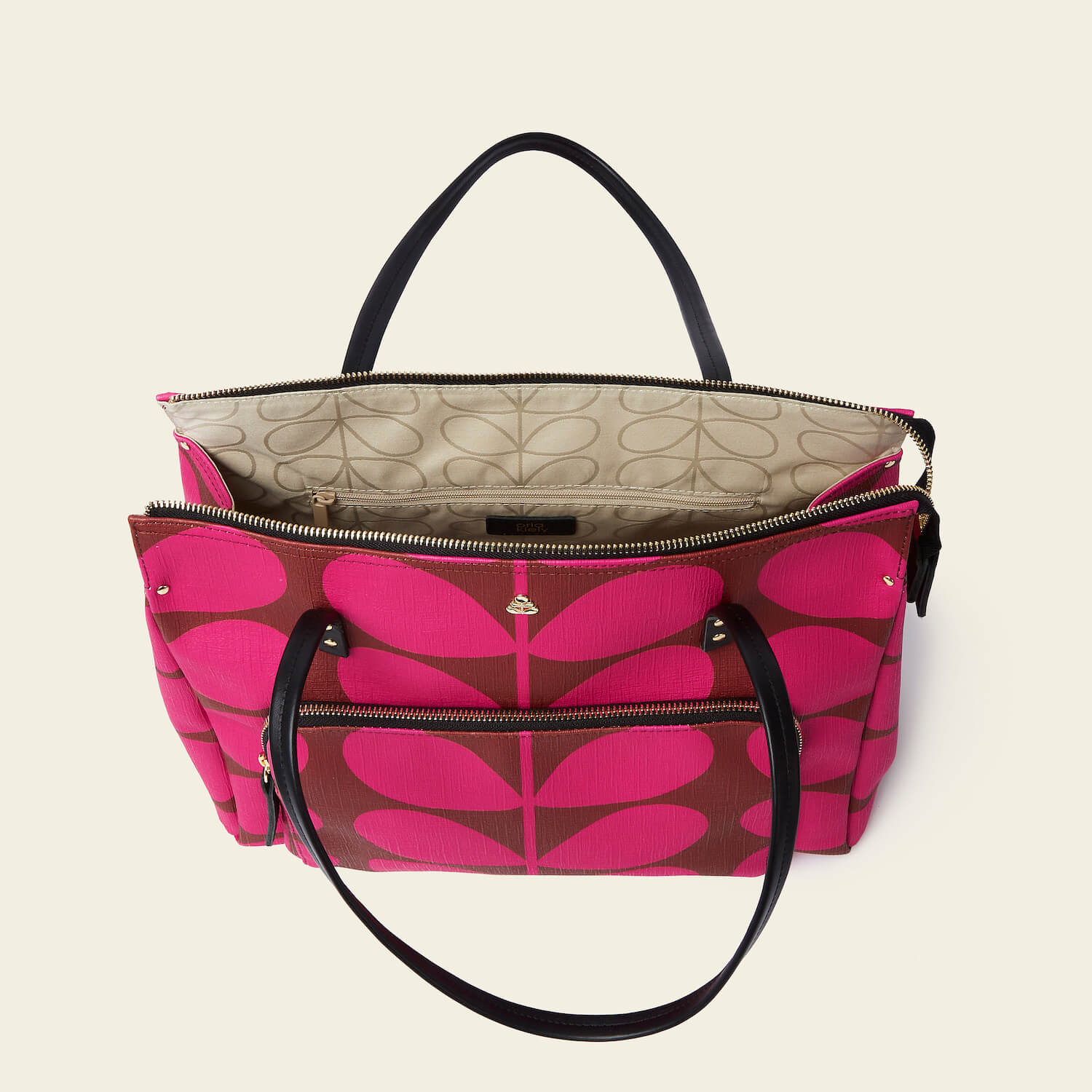 Watson Tote Bag - Solid Stem Cerise Color - Stylish & Durable Handbag for Women - Perfect for Work, Travel & Everyday Use