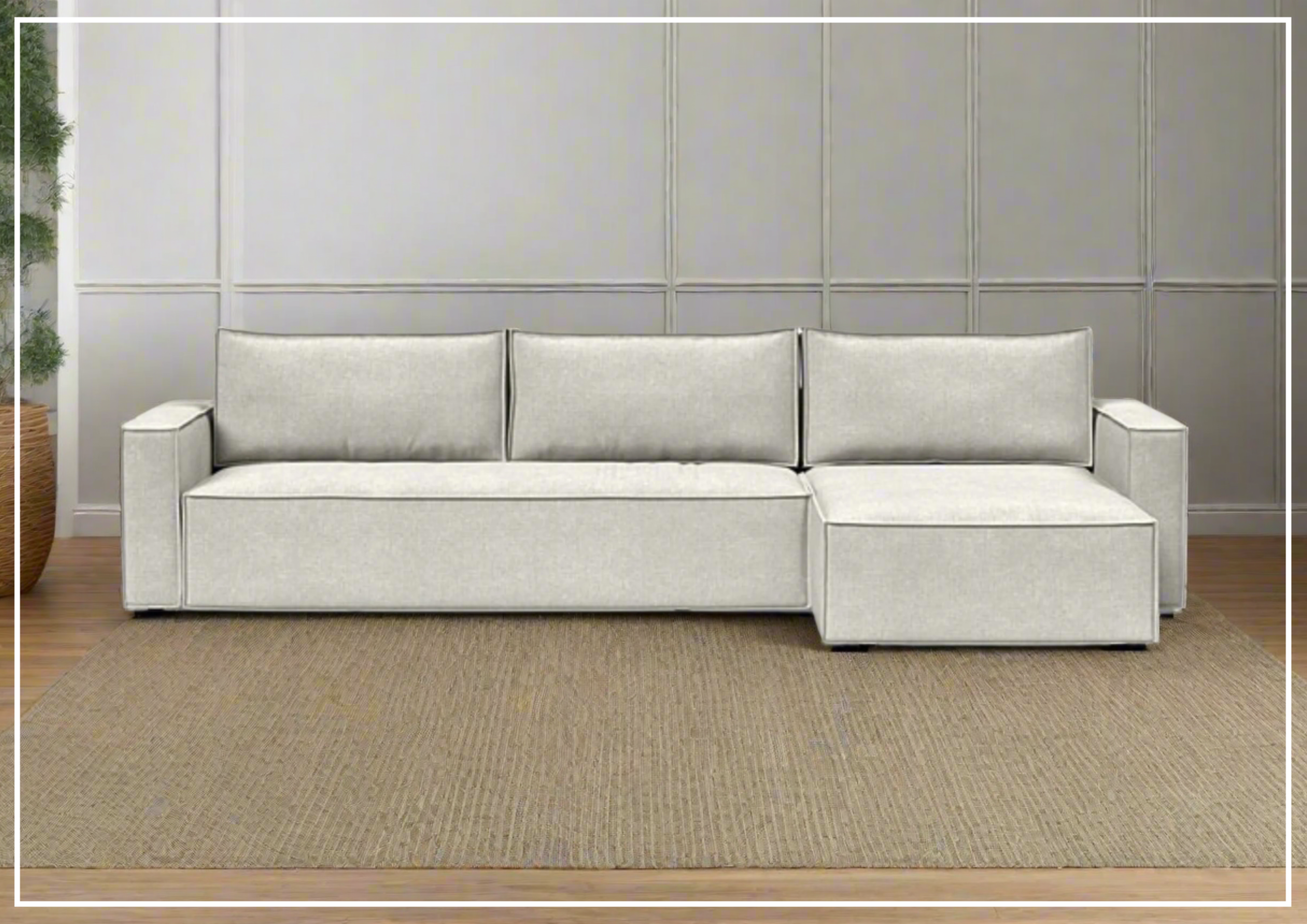 Innovation Living Newilla Fabric L-Shaped Sectional Sleeper Sofa - Convertible Sofa Bed for Small Spaces, Modern Living Room Furniture with Storage, Perfect for Apartments, Guest Rooms & Home Offices