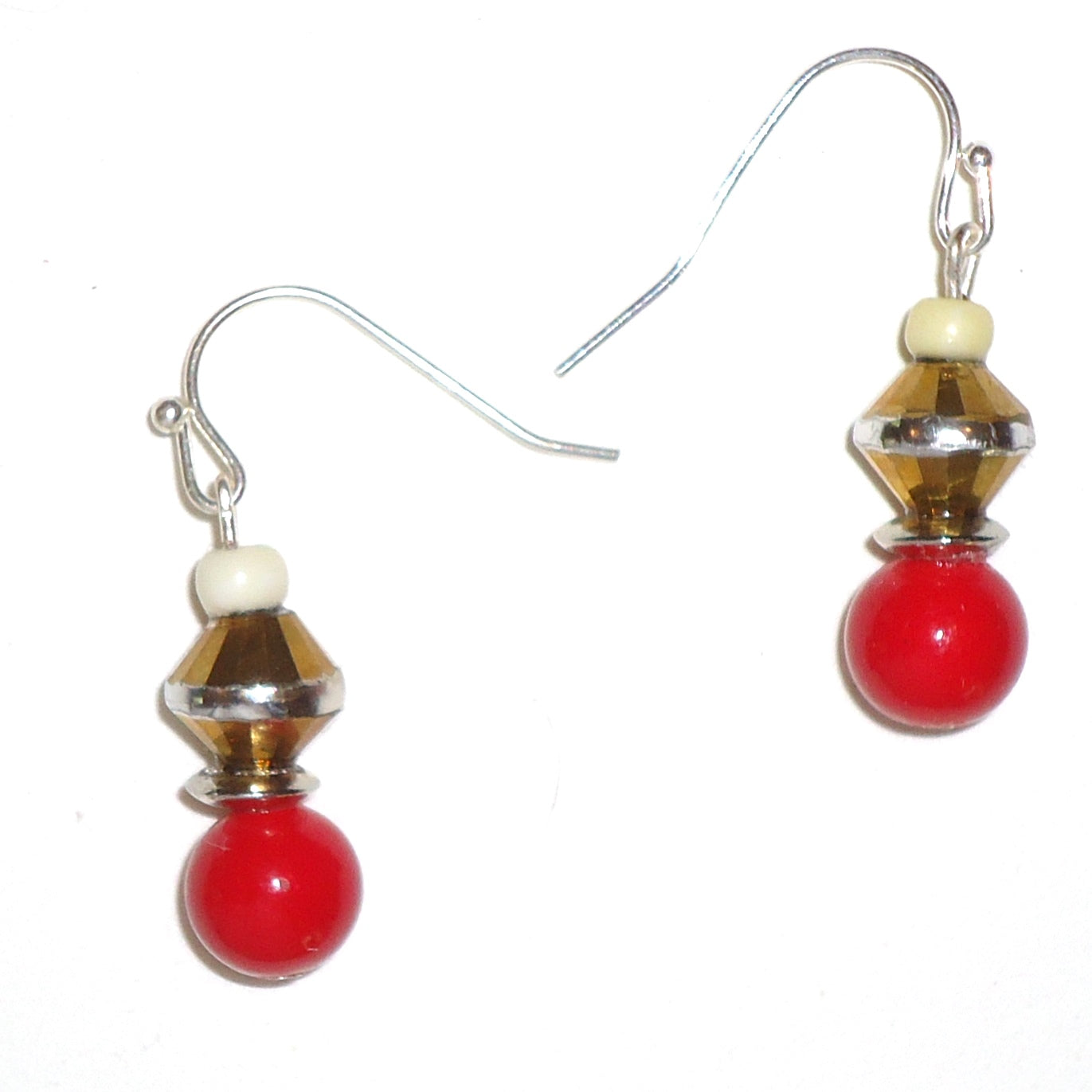 Elegant Red and Gold Earrings for Women - Fashion Jewelry Gift for Party, Wedding & Special Occasions