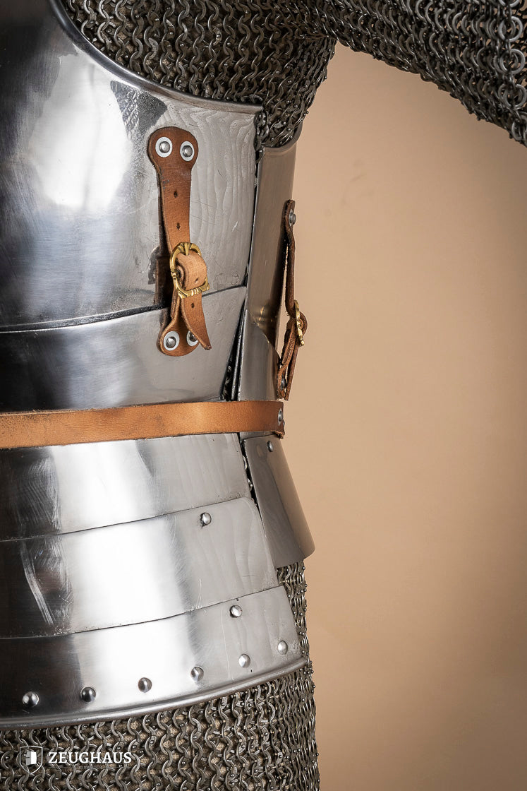 14th Century Italian Cuirass - 1.6mm Polished Steel Medieval Armor for LARP, Cosplay & Historical Reenactment