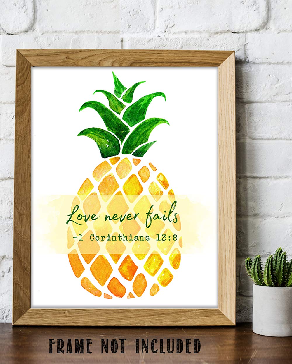 Inspirational Bible Verse Wall Art - 1 Corinthians Motivational Quotes for Men, Modern Living Room Decor, Positive Scripture Print, Unframed 11x14 - Perfect for Home Office, Church Gifts & Christian Coach Presents
