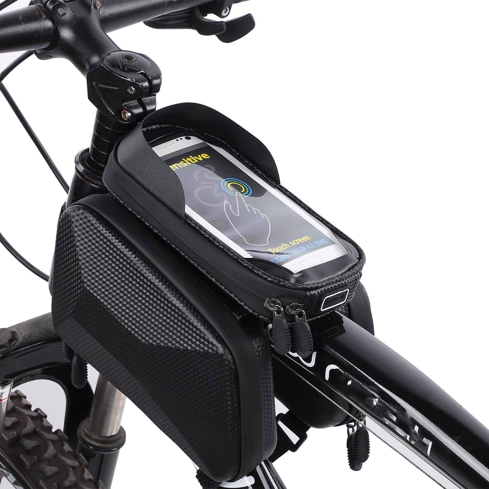 Bike Phone Holder Bag - TPU Transparent Thin & Wear-Resistant Front Frame Pouch for Cycling, Running & Outdoor Activities - Perfect for iPhone, Samsung & Smartphones