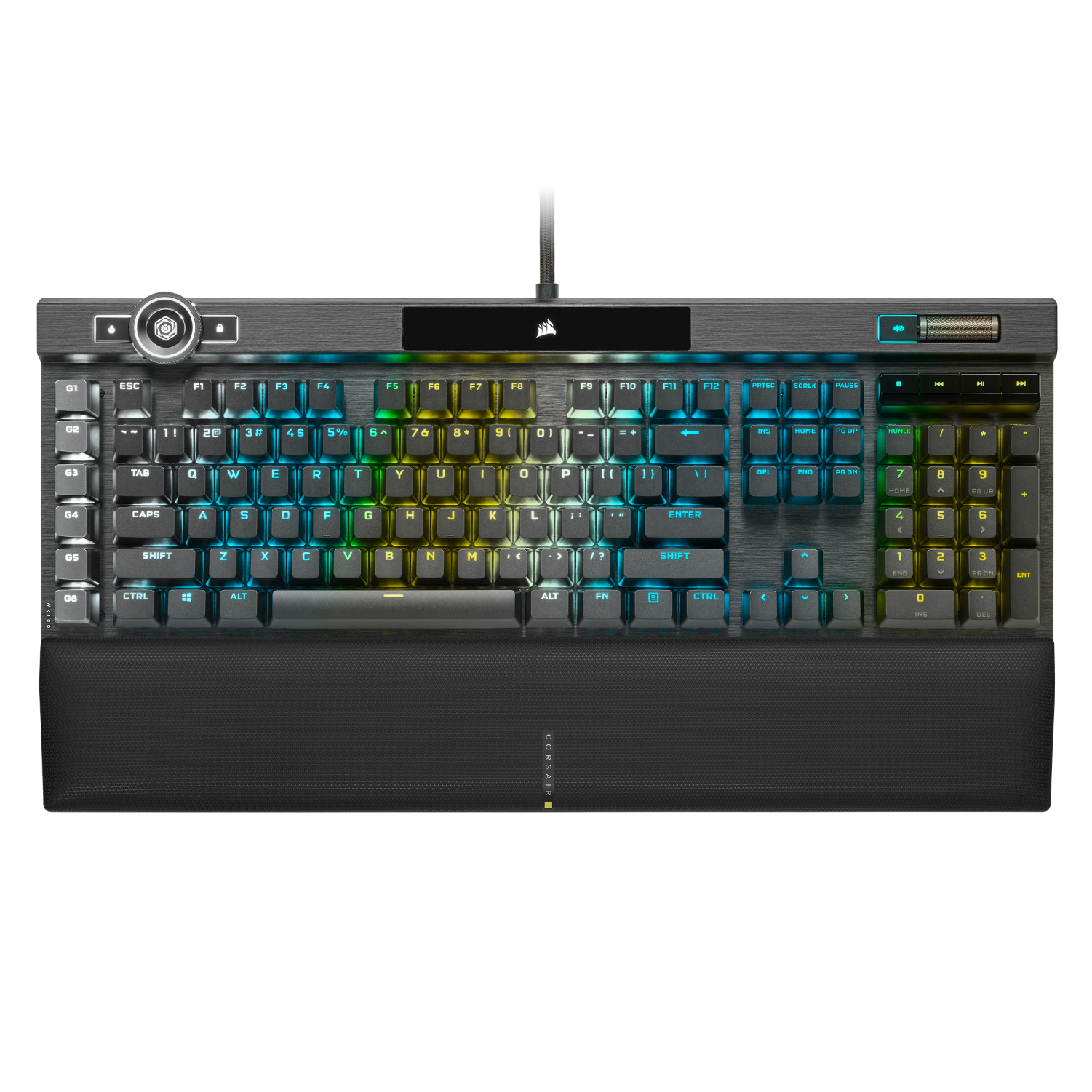 CORSAIR K100 RGB Optical-Mechanical Wired Gaming Keyboard with OPX Switch - Fast & Responsive for Competitive Gaming, Streaming & Esports