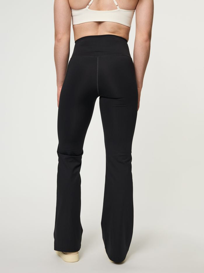 Girlfriend Collective High Waist Rib Flare Leggings for Women - Black | Yoga, Workout & Lounge Wear | Comfortable & Stylish Activewear