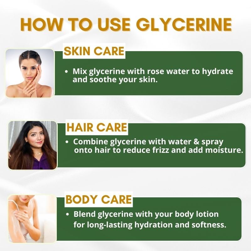 Pure & Unscented Plant-Based Glycerin for Face & Body Care - Mystiq Living 100ml | Hydrating Skin Moisturizer for Dry Skin, DIY Beauty Recipes & Sensitive Skin Care