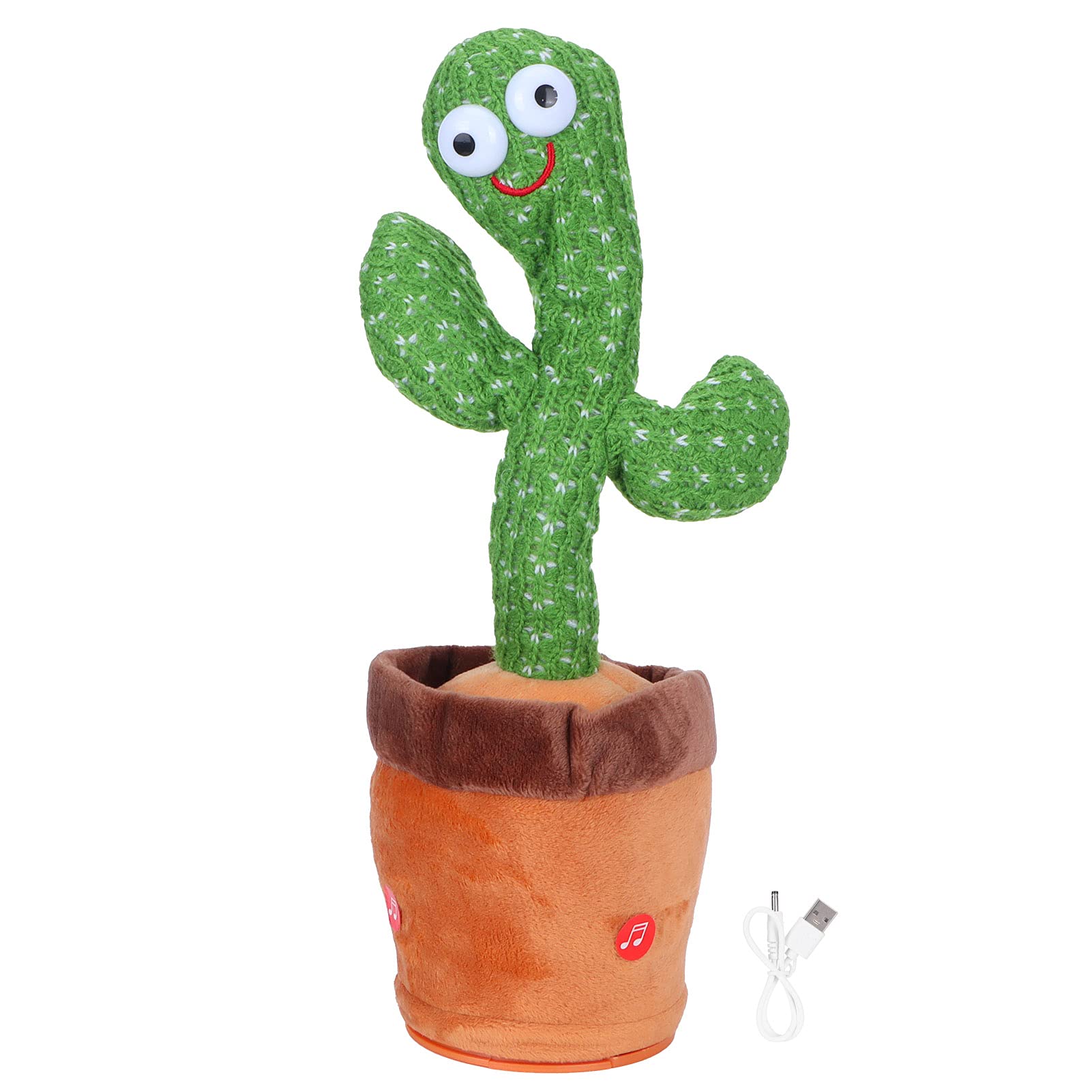 Singing Dancing Cactus Plush Toy - Electronic Musical Cactus with Glow & Recording Function | Fun Interactive Toy for Kids, Birthday Gifts, Home Decor, and Party Entertainment