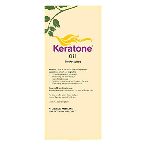 Dabur Keratone Ayurvedic Hair Oil 100ml - Natural Hair Nourishment & Revitalization Treatment | Controls Dandruff & Maintains Hair Color | For Dry, Damaged Hair & Scalp Care | Daily Hair Growth Solution