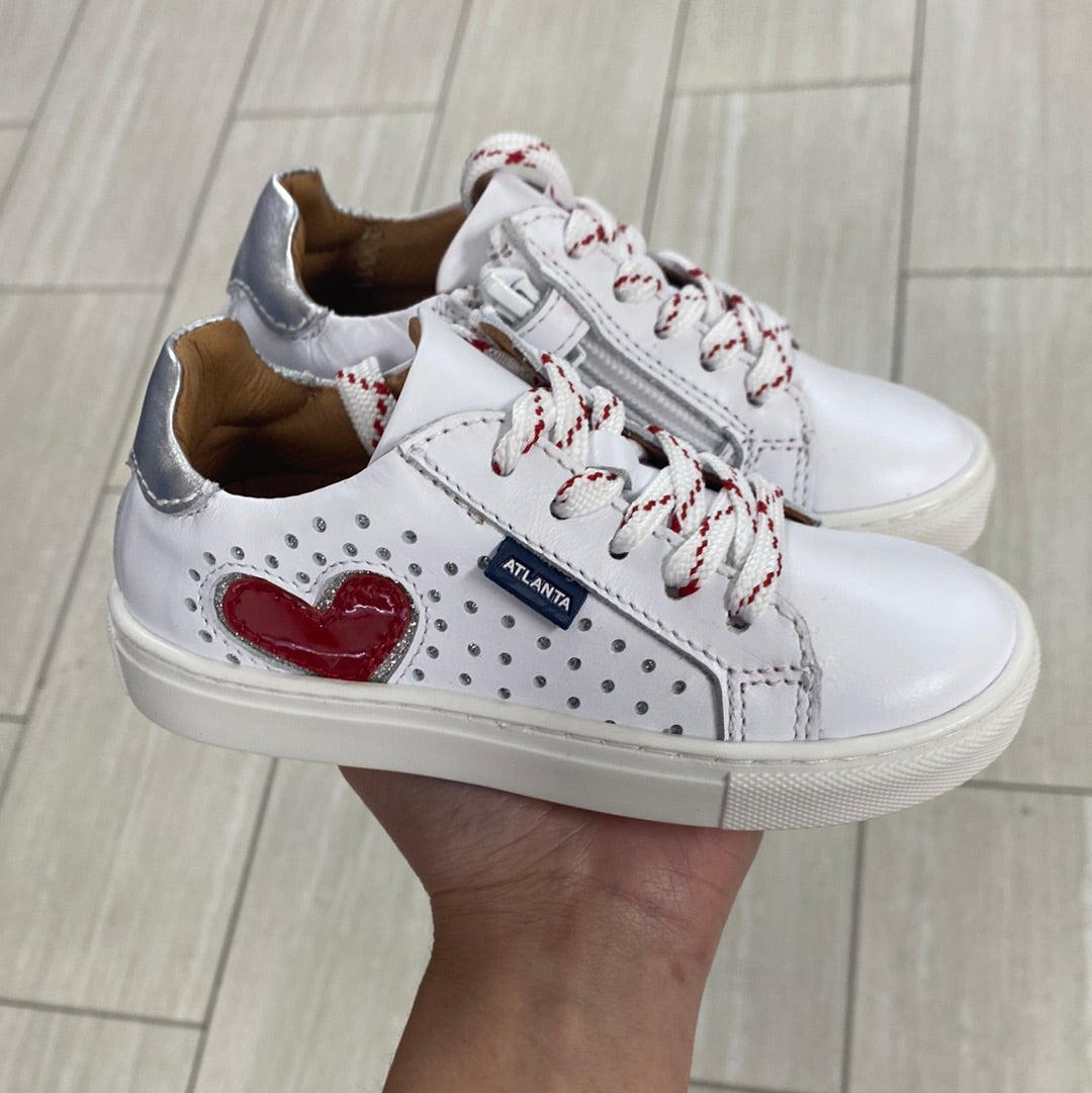 Atlanta Moccasin White Heart Sneakers - Comfortable Casual Shoes for Women | Perfect for Walking, Travel & Everyday Wear