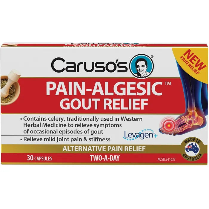 Caruso's Pain Algesic Gout Relief Cream - Fast-Acting Joint Pain & Inflammation Relief for Gout, Arthritis & Swelling - Natural Pain Relief for Hands, Feet & Knees - Perfect for Active Lifestyles & Nighttime Comfort