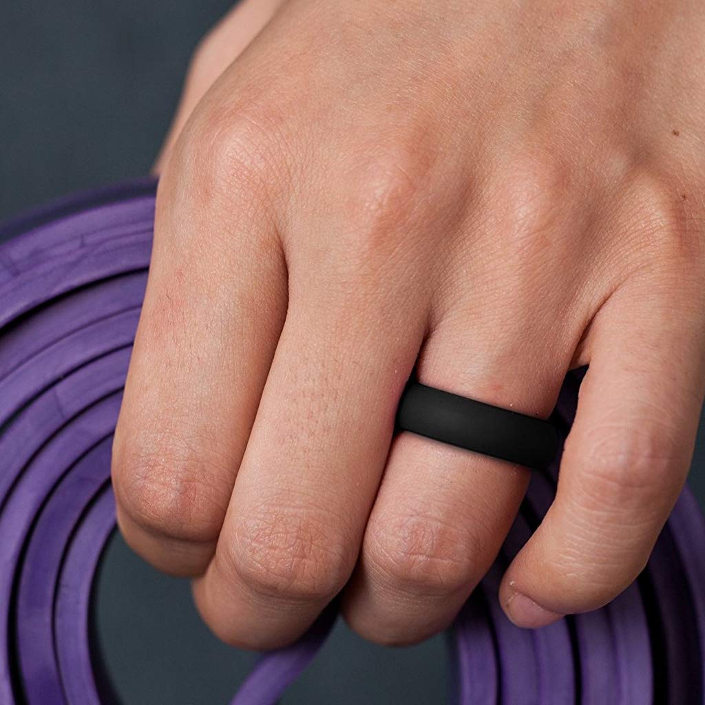 10 Pack Silicone Wedding Rings for Men - Durable, Comfortable & Hypoallergenic - Perfect for Gym, Swimming, Travel & Outdoor Activities