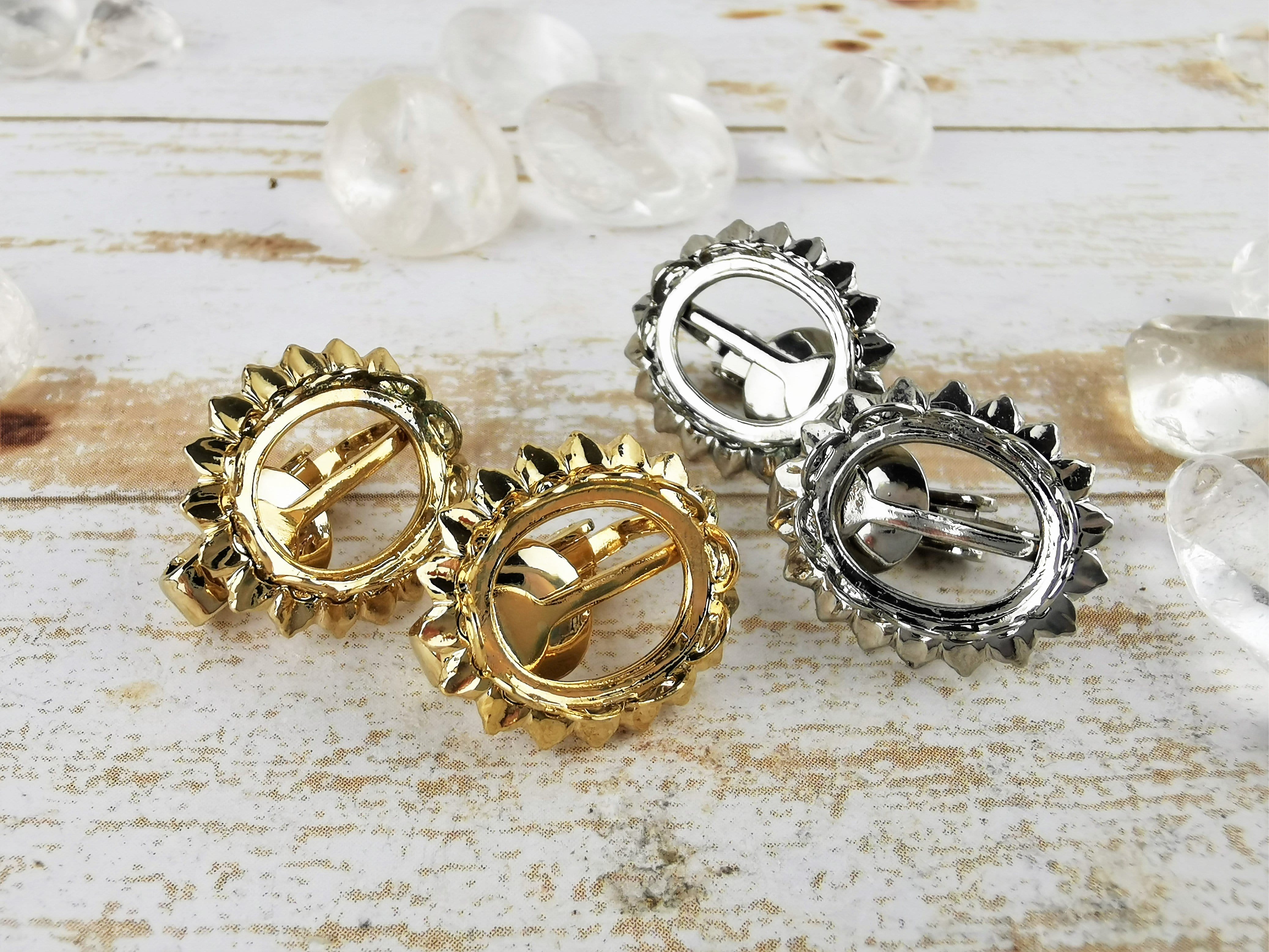 Clip On Earring Settings - No-Piercing Earrings for Women & Girls - Fashionable & Comfortable for Daily Wear, Parties & Special Occasions