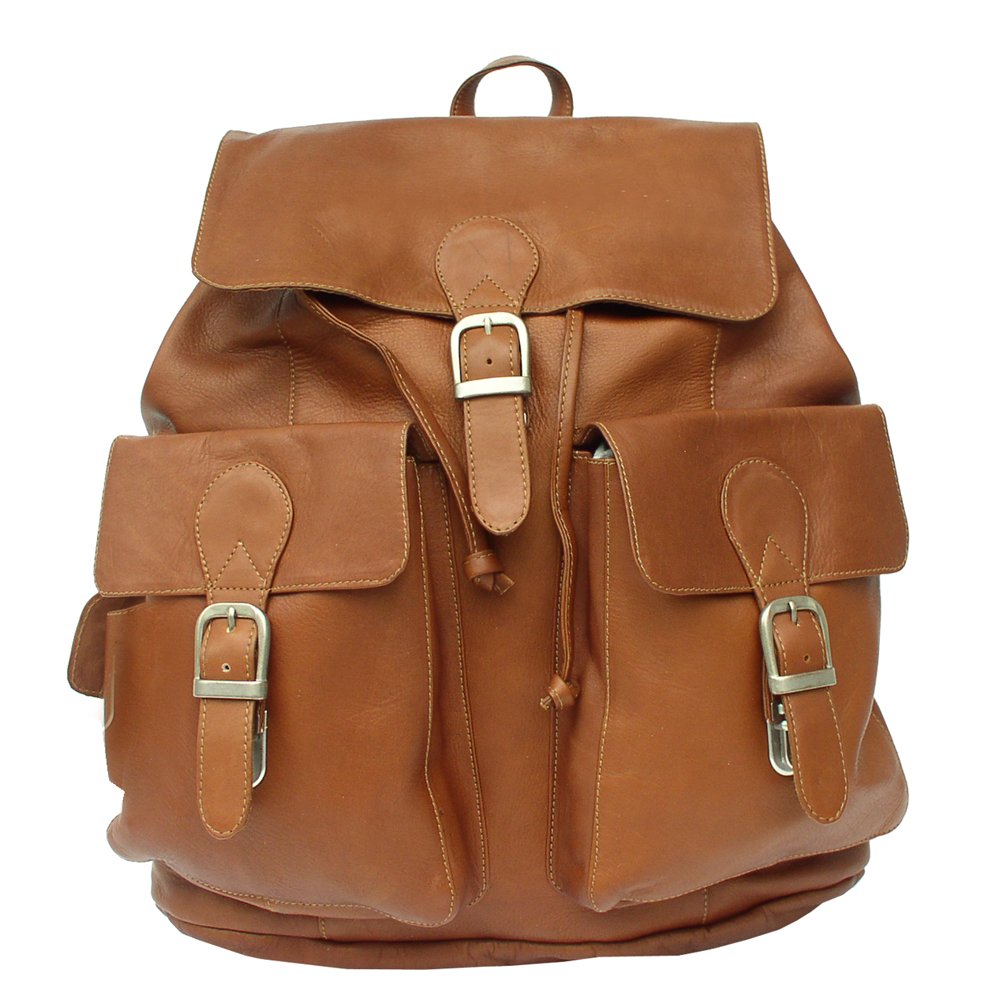 Large Bucket Flap Backpack with Adjustable Straps - Durable Saddle Design for School, Travel & Outdoor Adventures