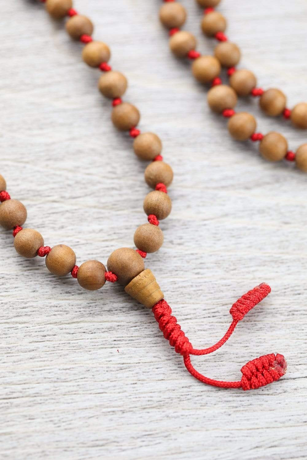 Authentic Hand-Knotted Sandalwood Mala Beads - 108 Prayer Beads for Meditation, Yoga & Spiritual Healing | Premium Buddhist & Hindu Prayer Necklace for Mindfulness & Stress Relief