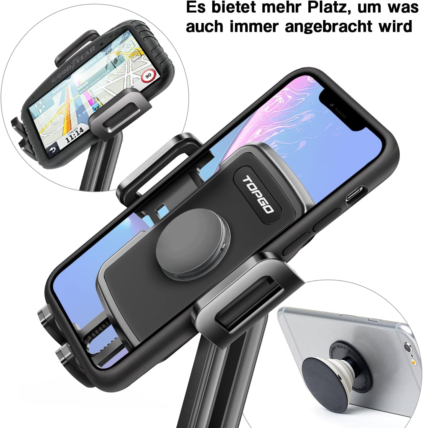 Adjustable Car Cup Holder Phone Mount - Universal Smartphone Cradle for iPhone 14 Pro Max/Galaxy S23 Ultra - Black Auto Accessory - Perfect for Valentine's Day Gifts & Road Trips