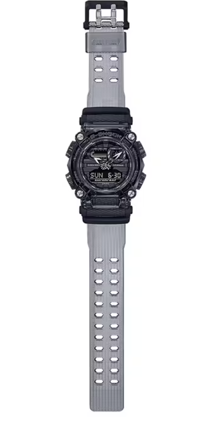 Casio G-Shock GA900SKE-8A Analog-Digital Transparent Gray Watch for Men - Durable Sports & Outdoor Military Style Timepiece