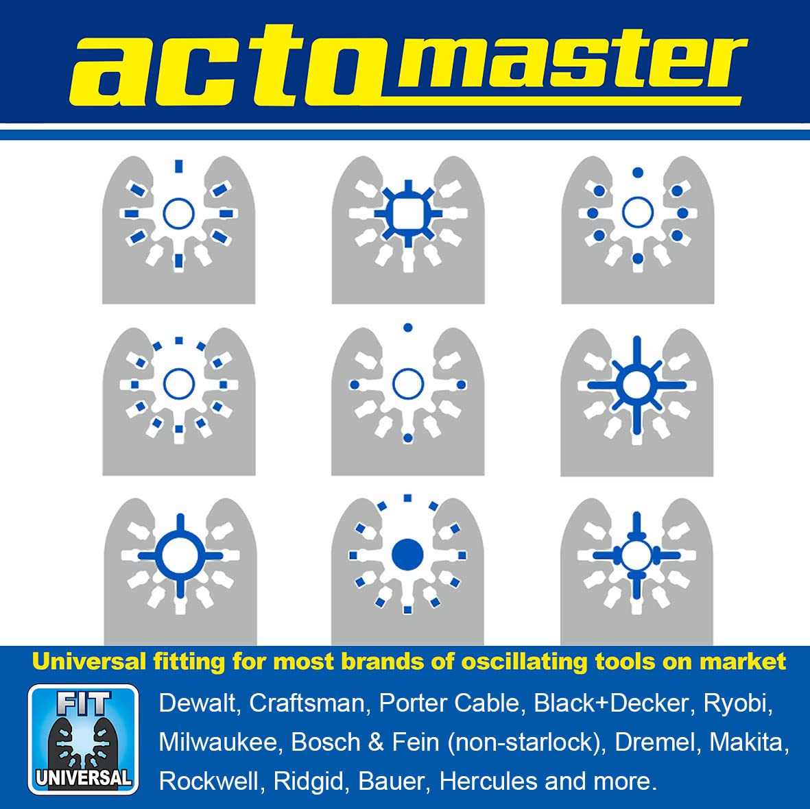 Japanese Precision Oscillating Saw Blades for Wood, Metal & Plastic - 6-Pack Multi-Tool Blades for DIY, Carpentry & Home Renovation Projects