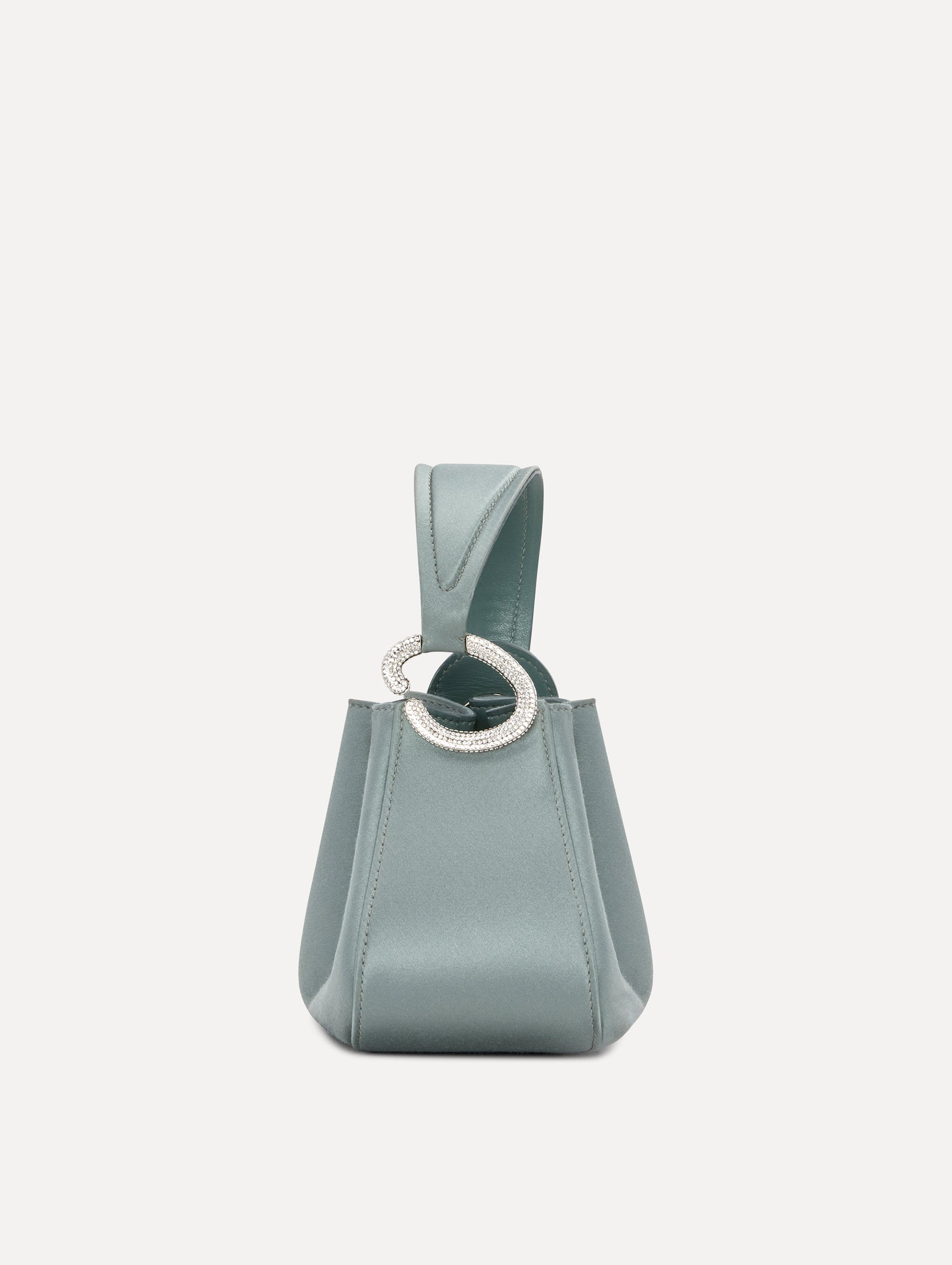 Elegant Crystal Pavé Nano O Handle Bag for Women - Perfect for Evening Parties, Weddings & Special Occasions